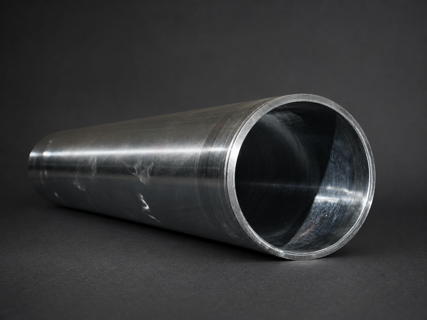 Close-up of the bore and finished edge of a real Tianhou delivery cylinder